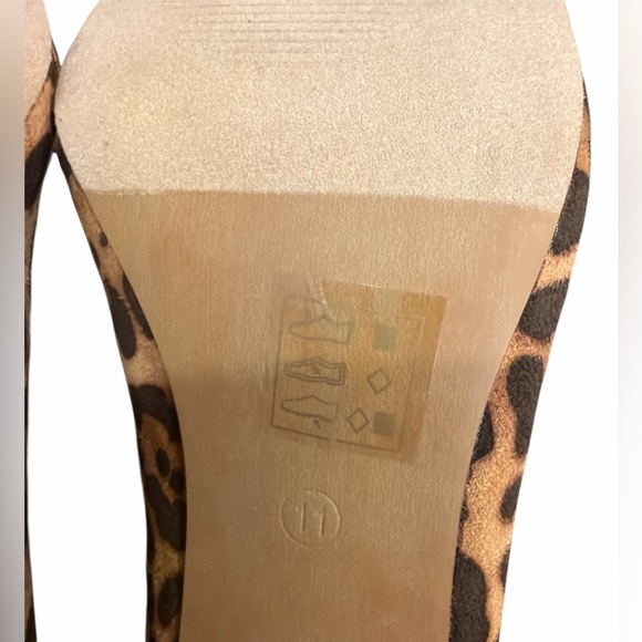 Beast Fashion Leopard Heels Size 11 Brown Black Pointed Toe New With Box - Picture 9 of 13